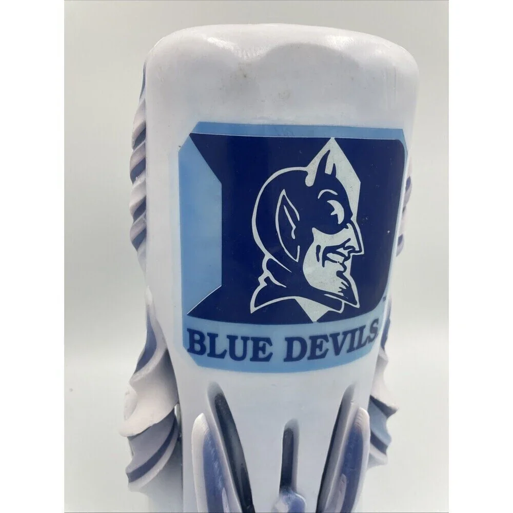 Duke University Blue Devils Candle Hand Carved Ribbon Rare Gift New Unscented